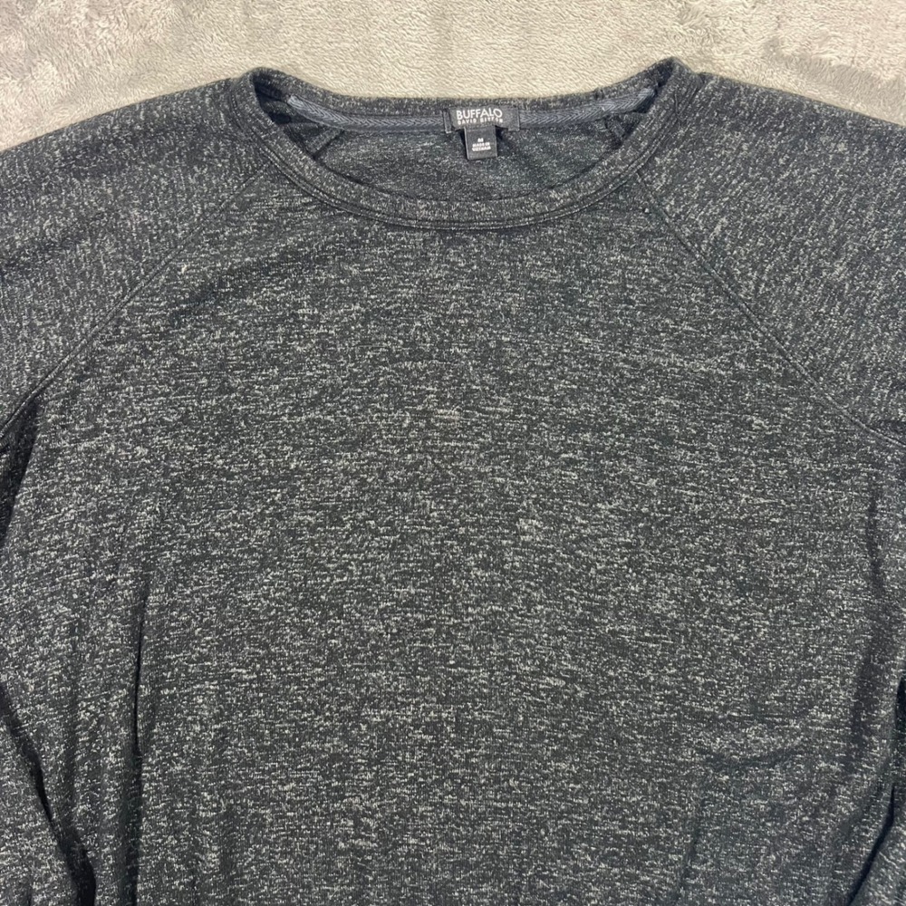 Buffalo David‎ Bitton Long Sleeve T Shirt Mens Size M Grey Good Marled Raglan
